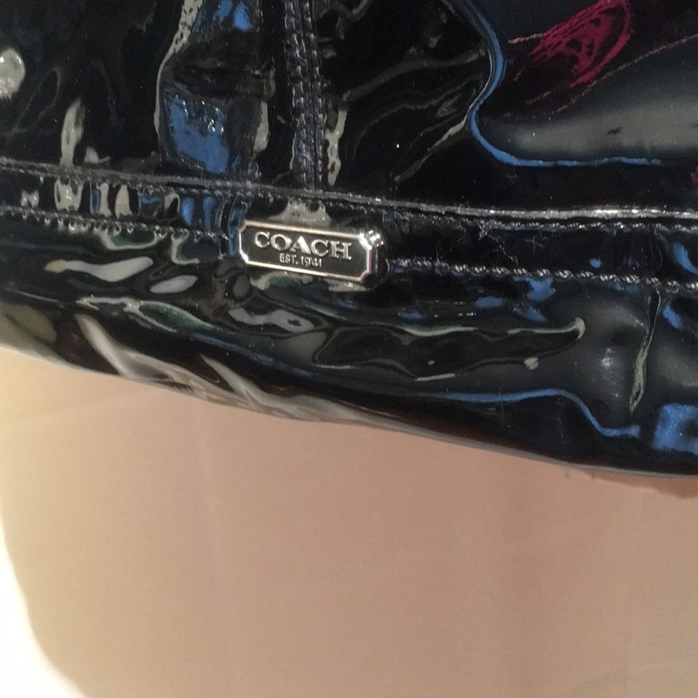 Coach Patent Leather Tote #F24893 13”Hx11”Wx5”D - Picture 2 of 8